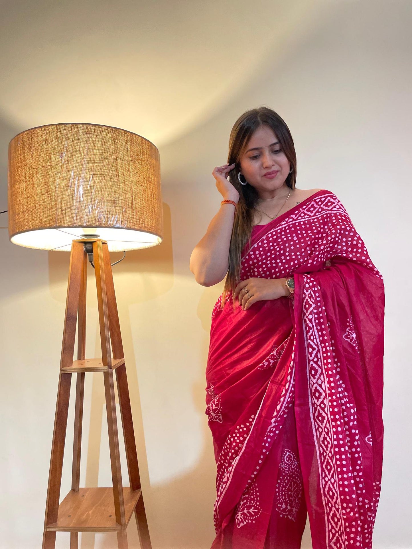 Handicraft Ladies Ikat Pure soft Cotton Sari With Blouse Piece ms balan