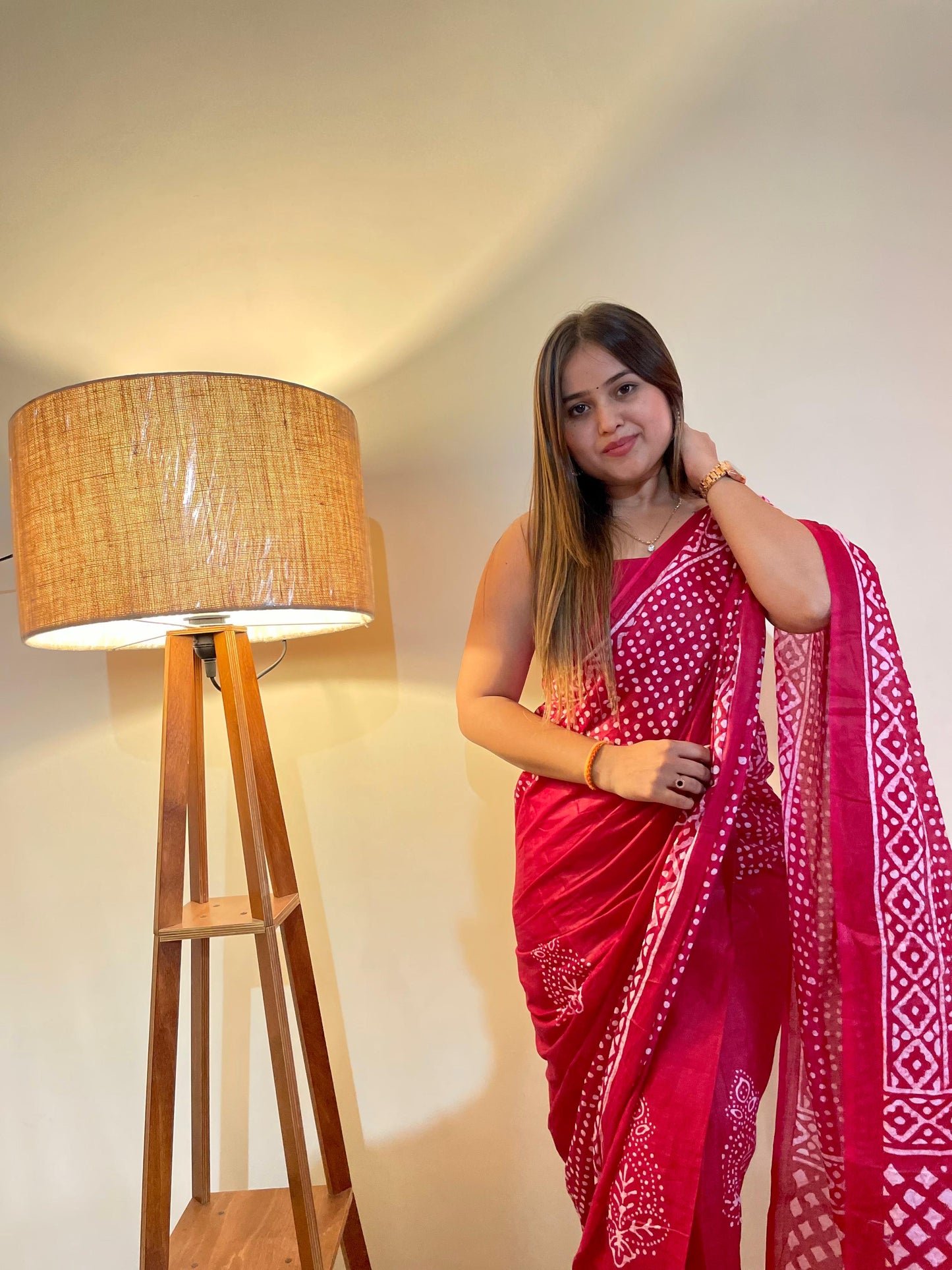 Handicraft Ladies Ikat Pure soft Cotton Sari With Blouse Piece ms balan