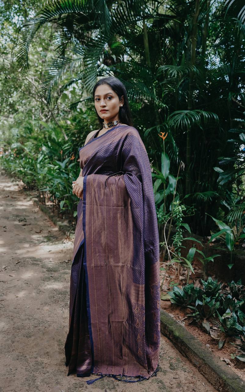 Banarasi zari woven SOFT LICHI SILK SAREE