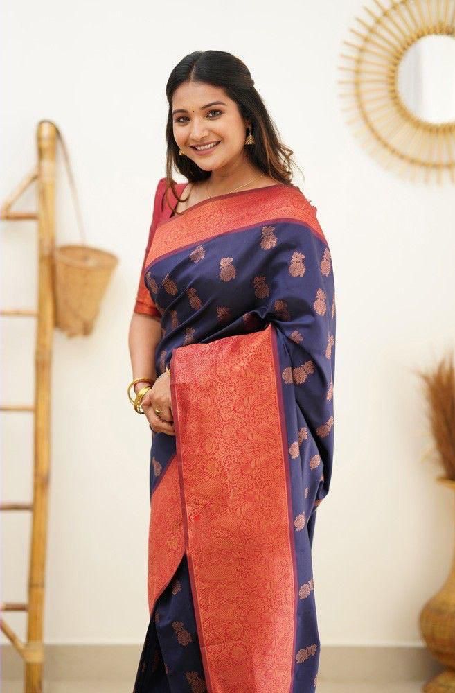 PURPLE Banarasi zari woven Silk Saree