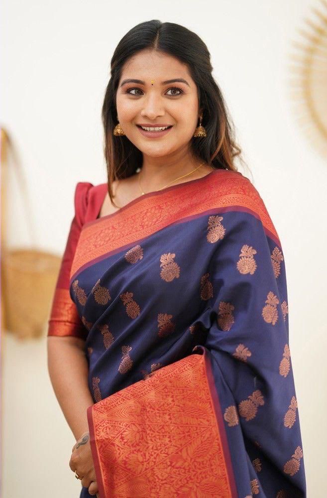 PURPLE Banarasi zari woven Silk Saree