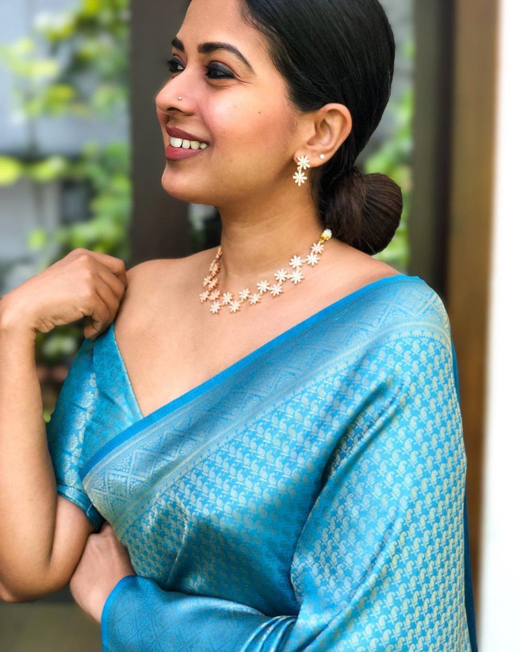 Banarasi zari woven Sky BLUE SOFT SILK SAREE