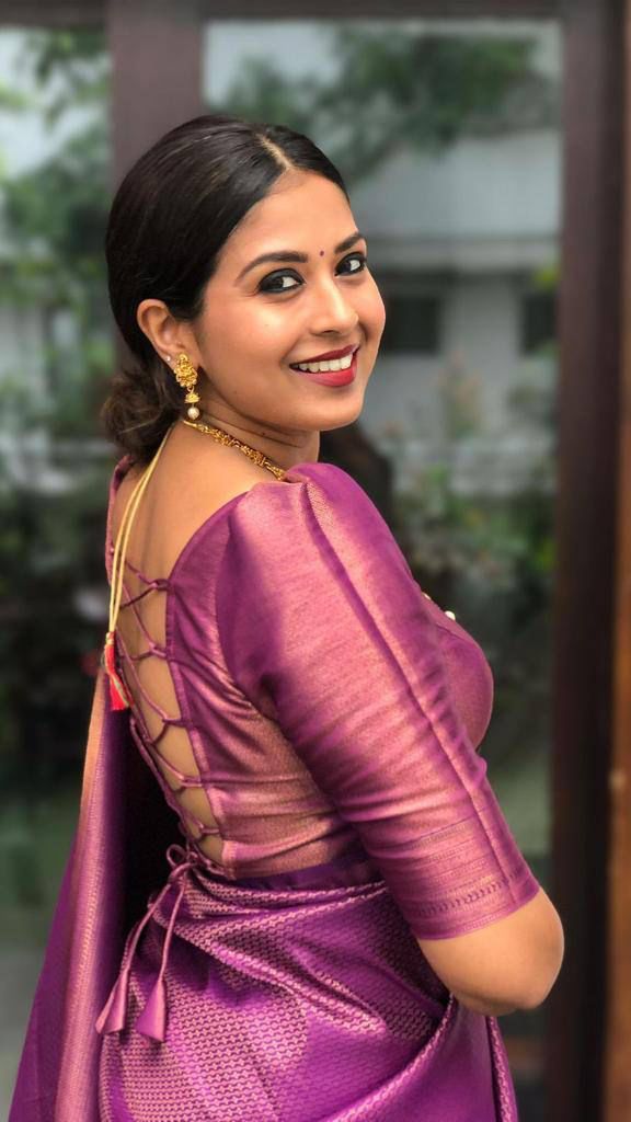 PURPLE Banarasi zari woven SILK SAREE
