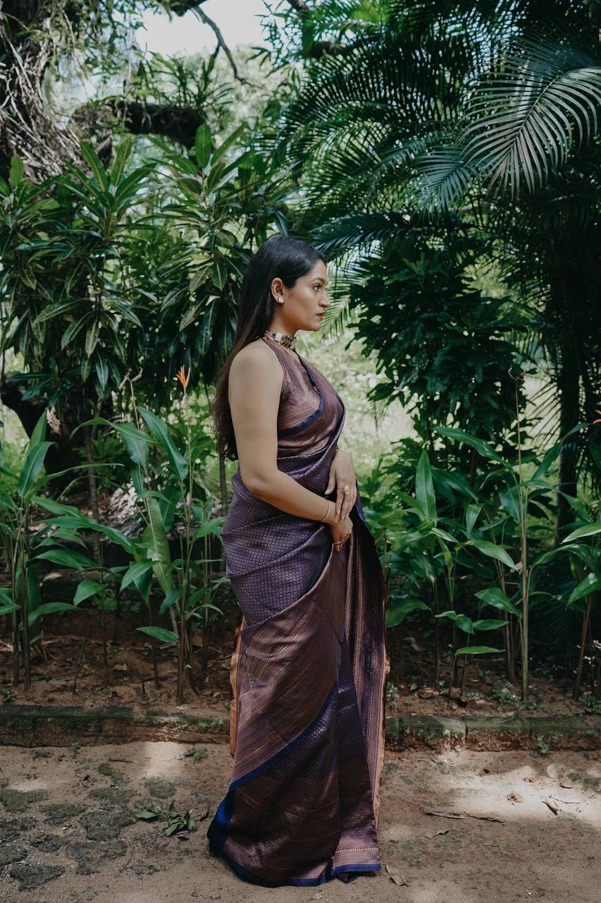Banarasi zari woven SOFT LICHI SILK SAREE
