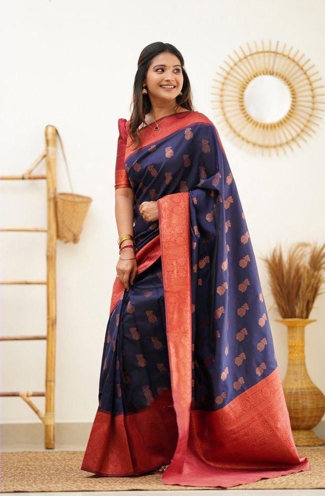 PURPLE Banarasi zari woven Silk Saree