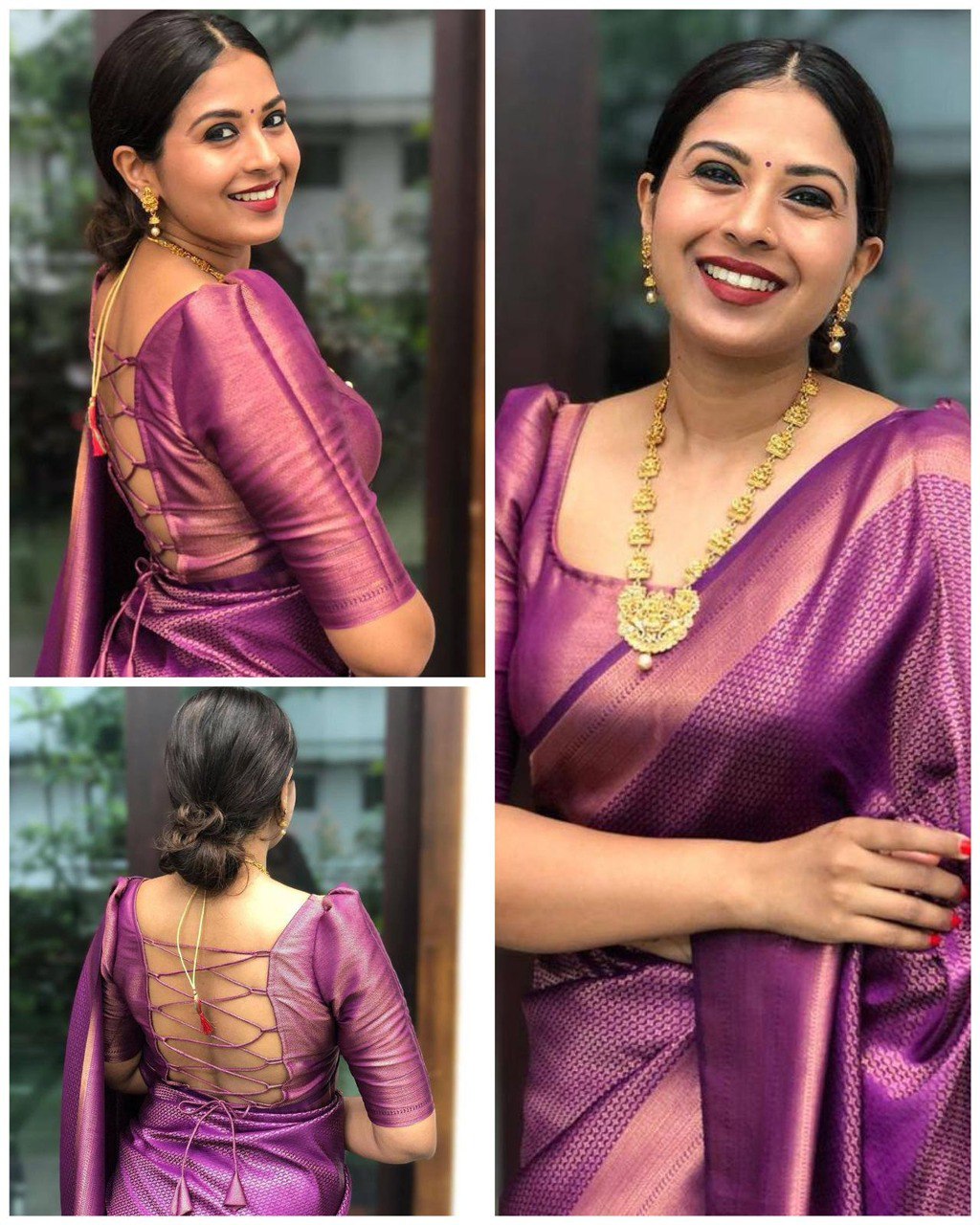 PURPLE Banarasi zari woven SILK SAREE