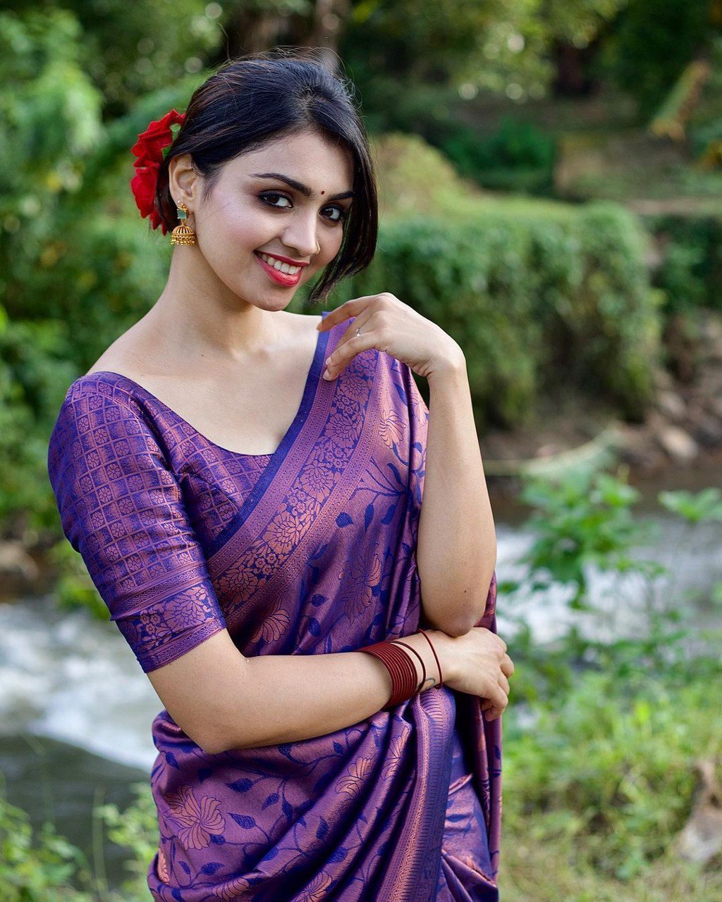PURPLE SOFT SILK SAREE
