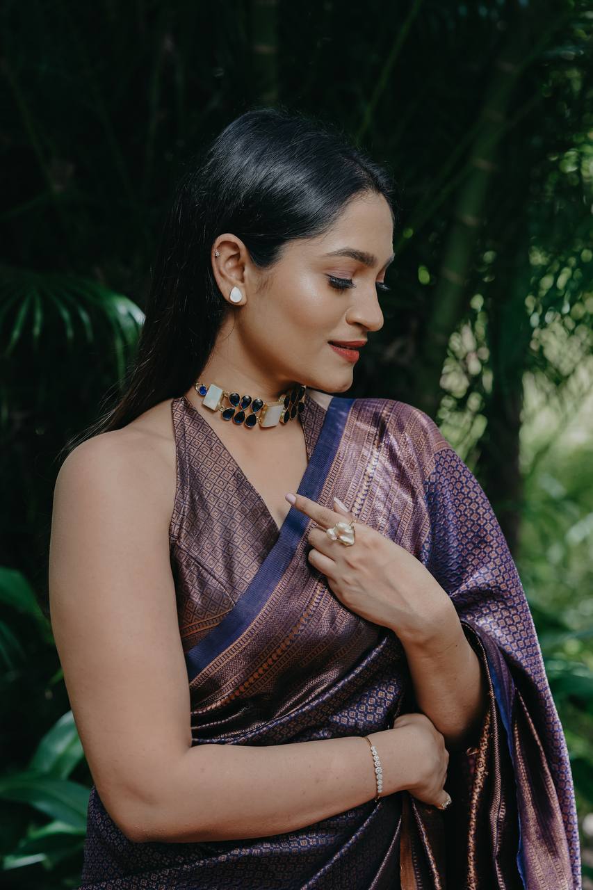 Banarasi zari woven SOFT LICHI SILK SAREE