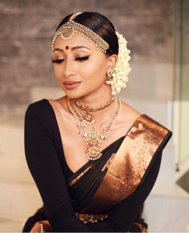 BLACK Banarasi copper zari woven SOFT LICHI SILK SAREE