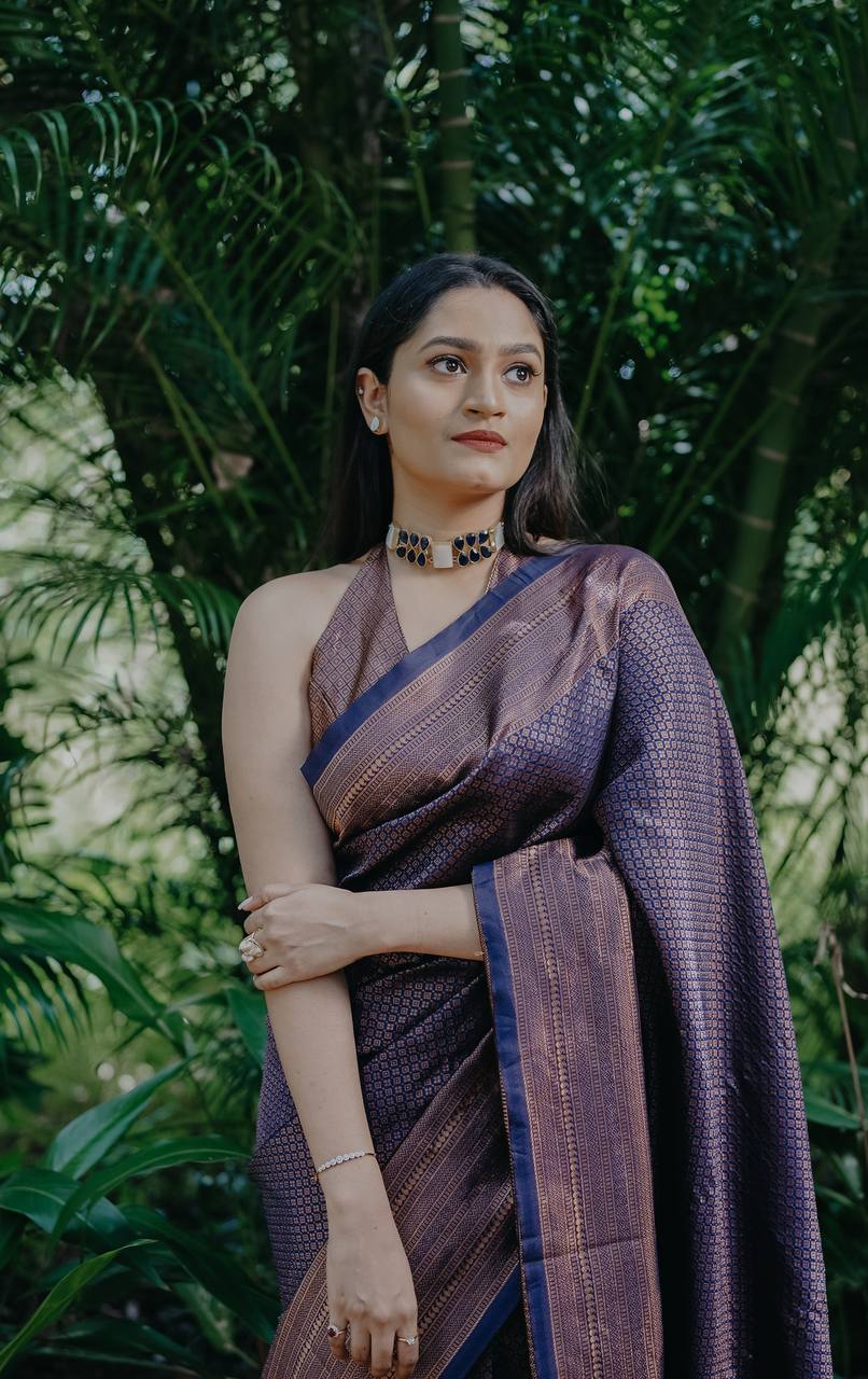 Banarasi zari woven SOFT LICHI SILK SAREE