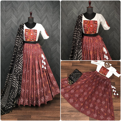 Premium Designer Embroidered Readymade Lehenga choli Dupatta Set