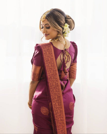 Ethinic Pocket Beautiul Soft Silk Jacquard Zari Weaving Saree